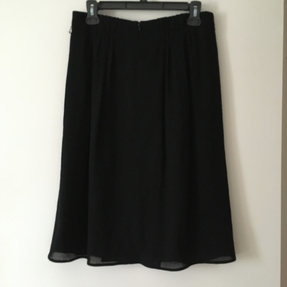AKRIS PUNTO Black Wool Gauze Skirt  8